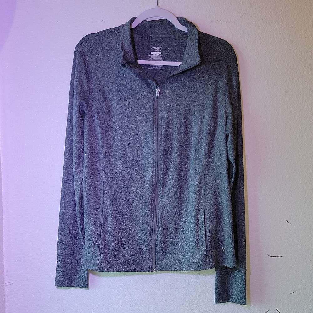 Danskin Now Heather Gray Semi-Fitted Jacket